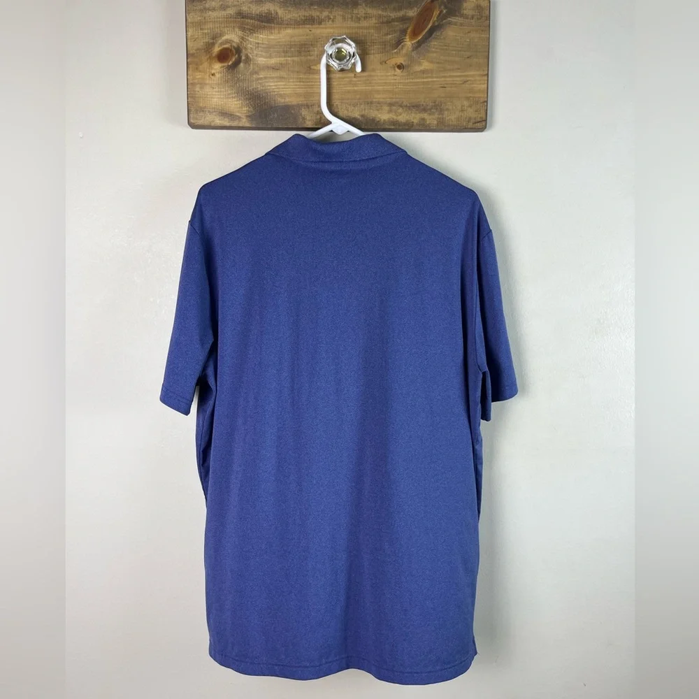Polo Ralph Lauren Performance Size Large Heathered Blue Polo Shirt w/ White Pony - Picture 2 of 5